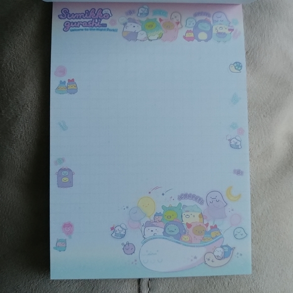 San-X Sumikko Gurashi Welcome to the Night Park medium memo pad - Blue - Picture 7 of 8